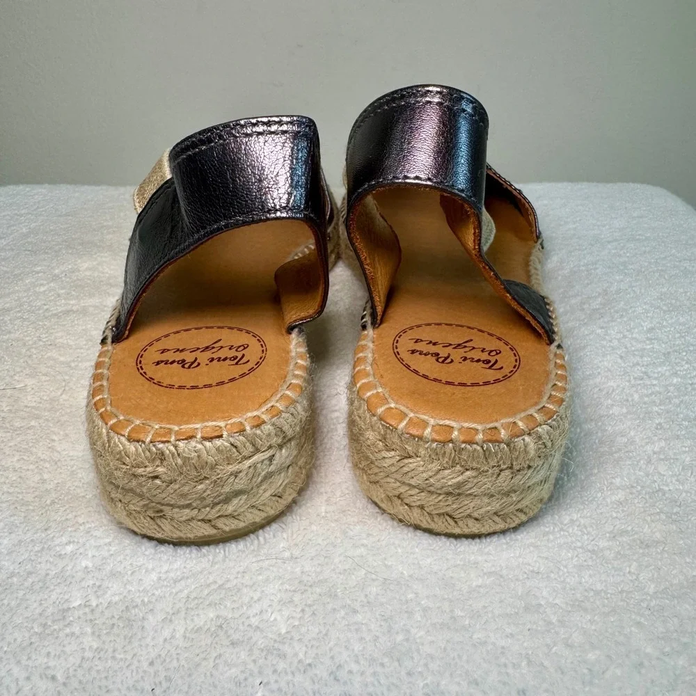 Toni‎ Pons Origens Leather Espadrille Sandals Made in Spain EU 41 Lead Color
